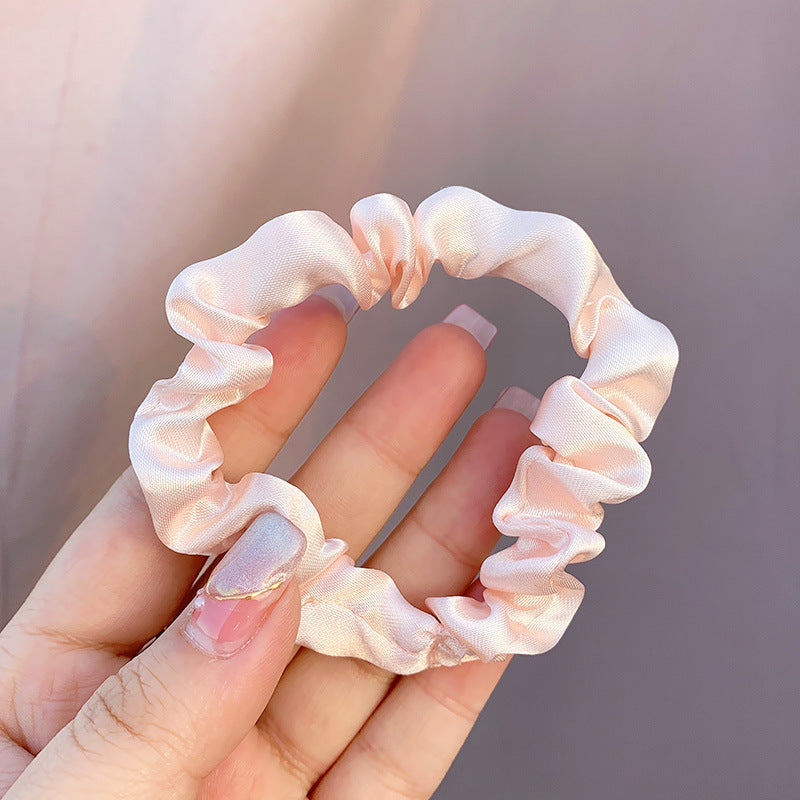 Large Intestine Ring Band South Korea Dongdaemun Solid Color Hair Rope Simple Band