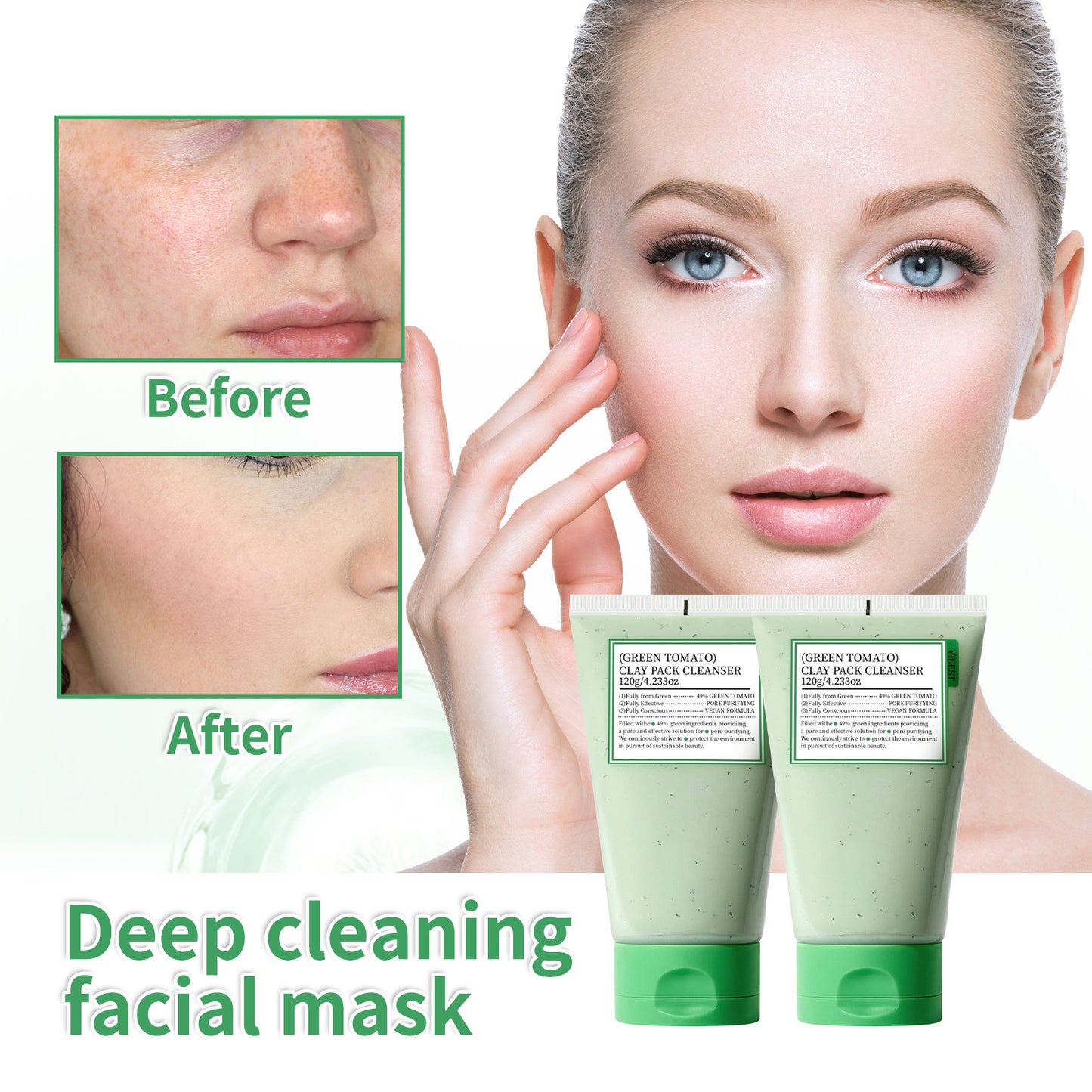 120g Gentle Cleansing Mask Pore Acne Cleanser