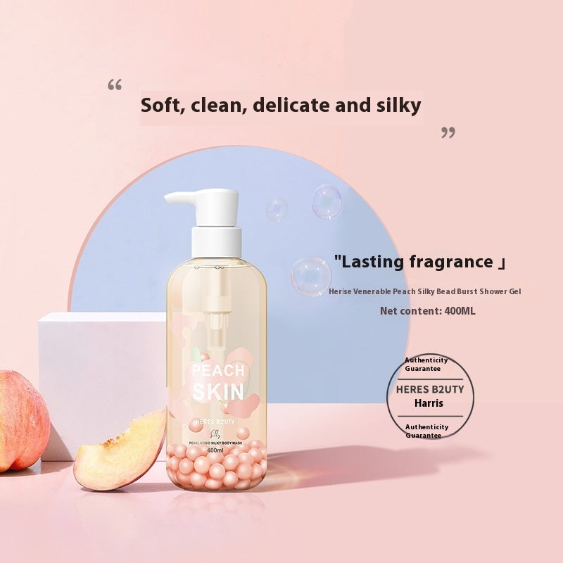 Yuanqi Peach Silky Burst Beads Shower Gel Family Pack