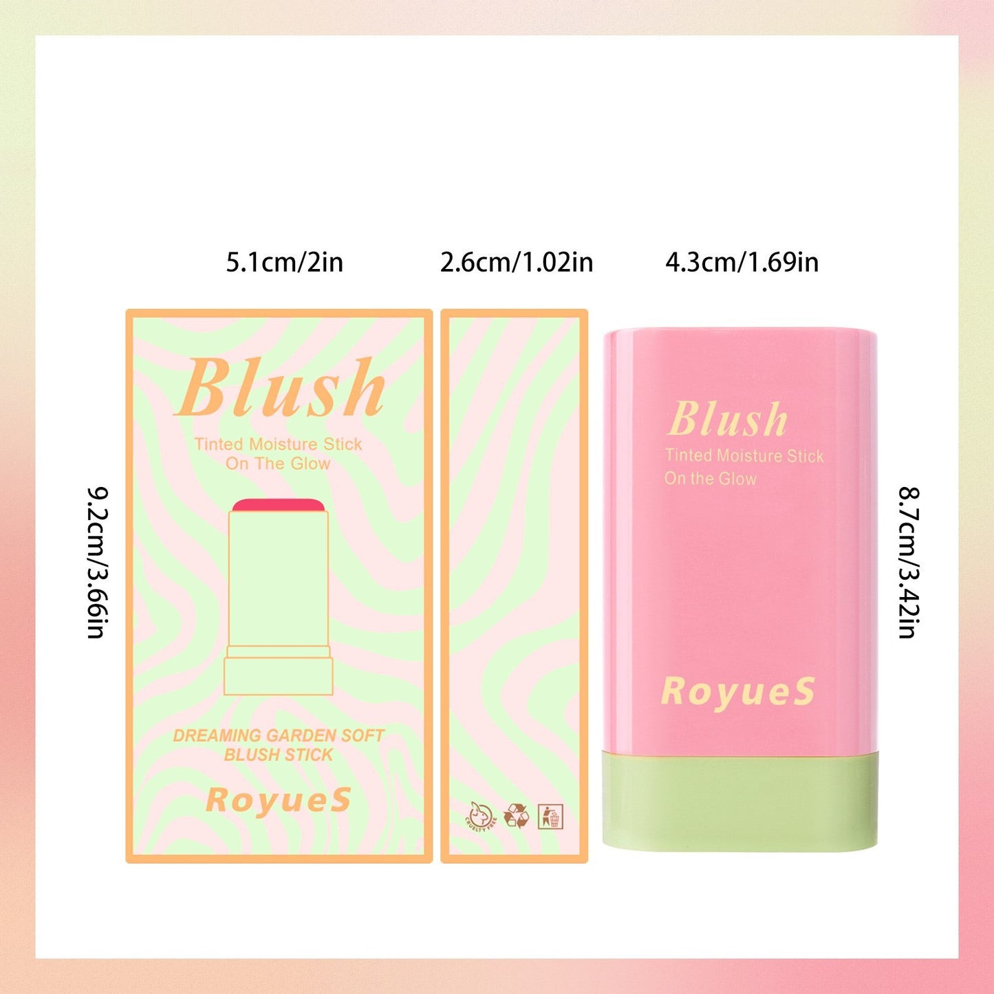 Waterproof Lightweight Multifunctional Blush Stick