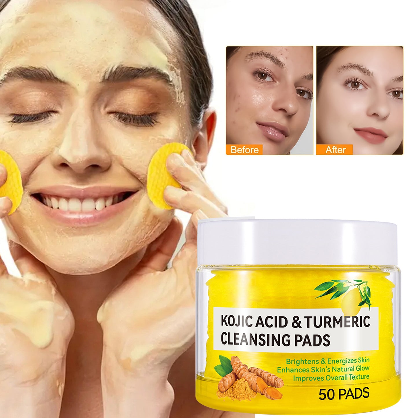 Turmeric Kojic Acid Cotton Cloth Gentle Skin Care