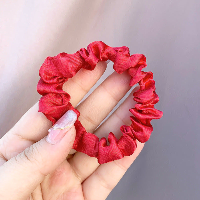 Large Intestine Ring Band South Korea Dongdaemun Solid Color Hair Rope Simple Band