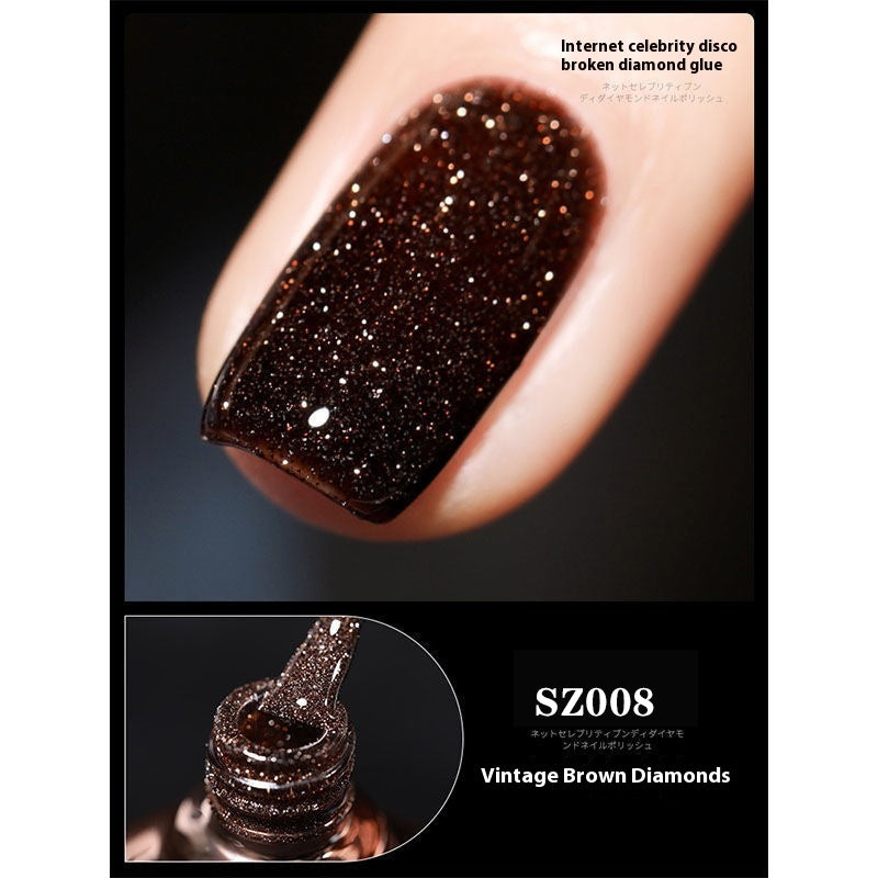 18-color Manicure Disco Diamond In The Debris Glue Super Bright