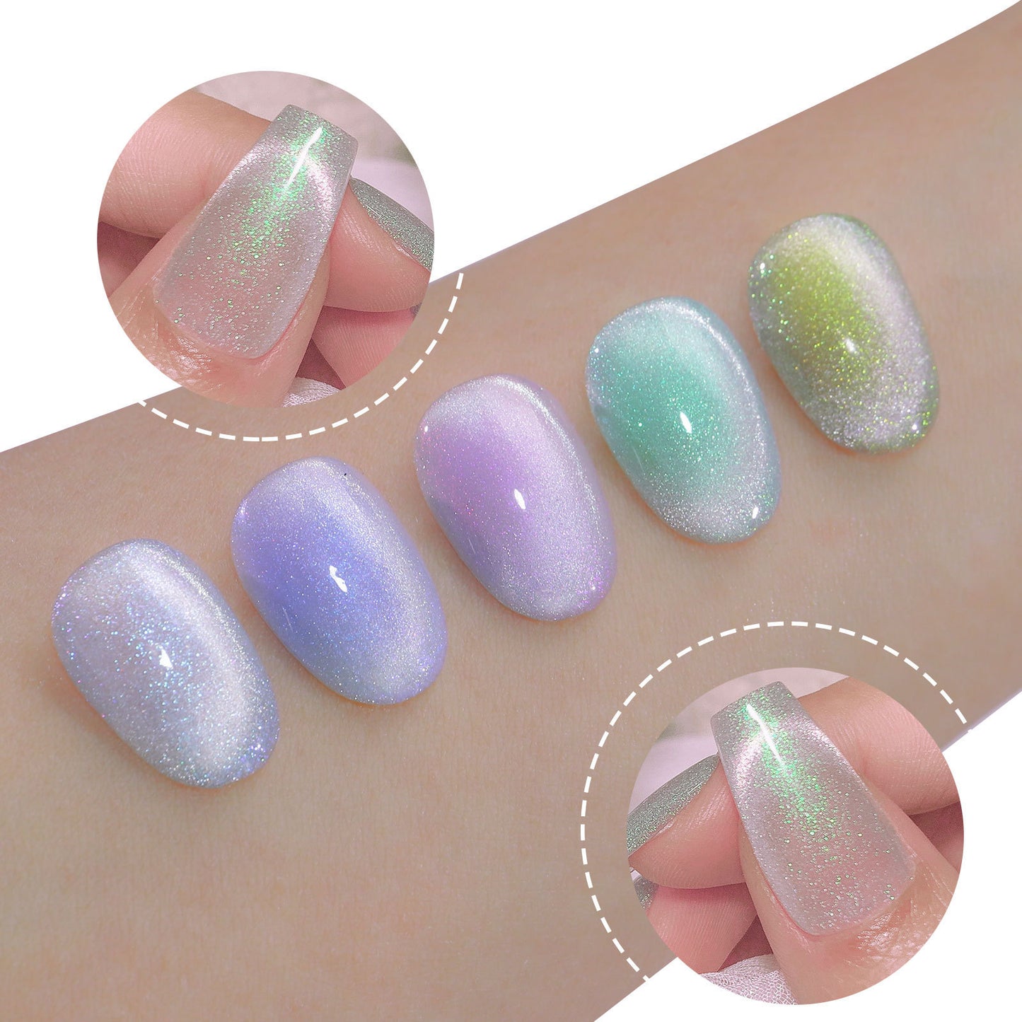 Polar Day Crystal Cat's Eye Dazzling Magic Color Nail Polish