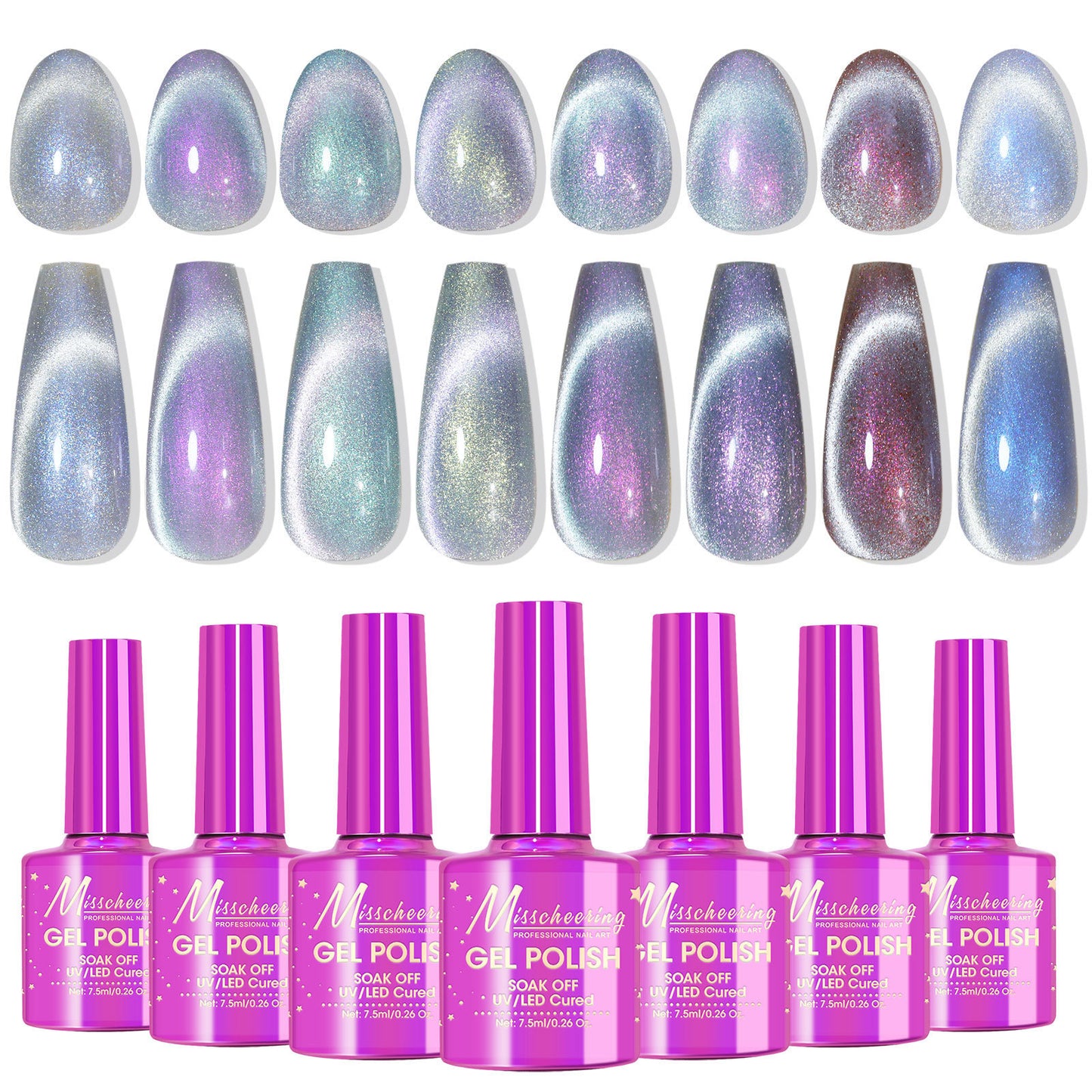 Polar Day Crystal Cat's Eye Dazzling Magic Color Nail Polish