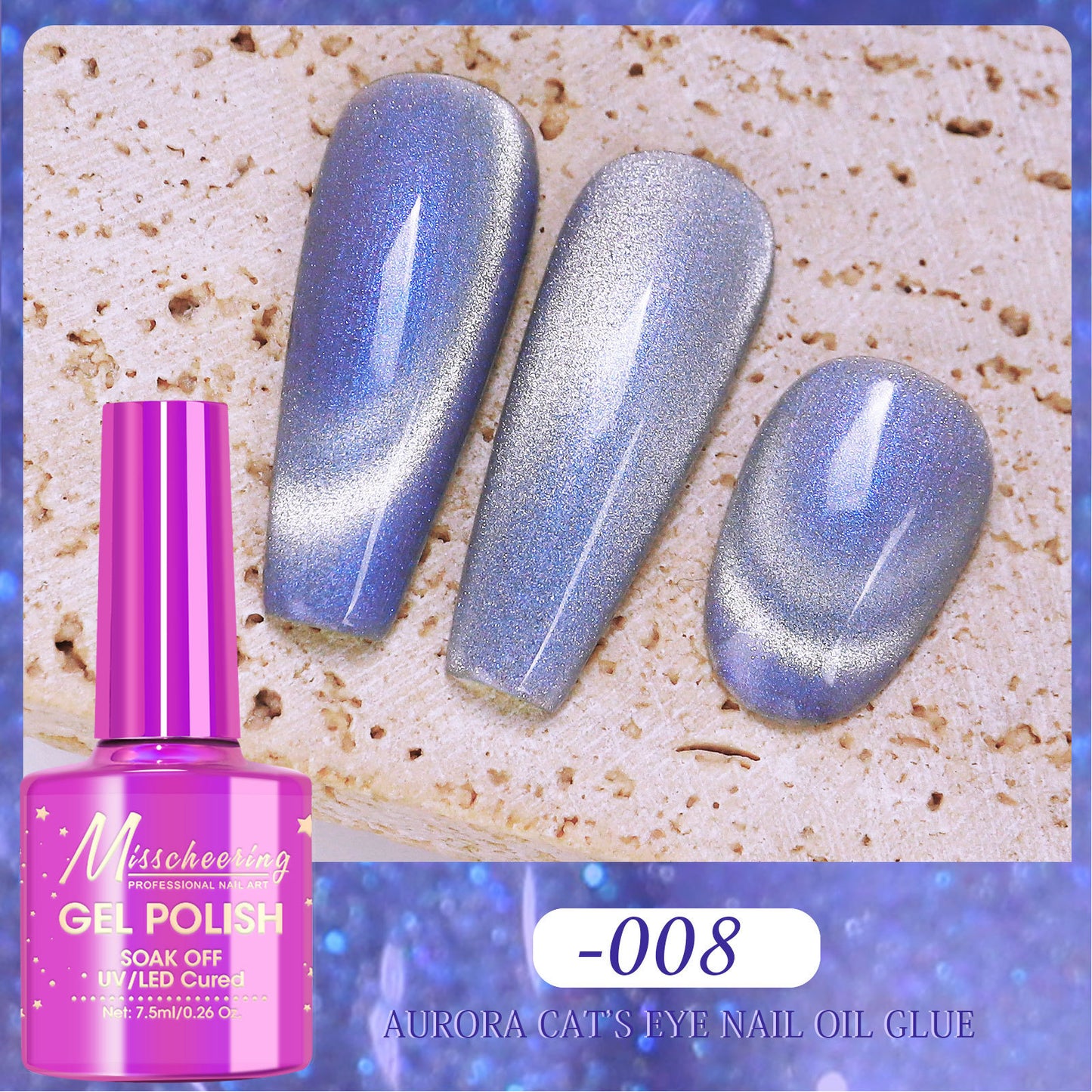 Polar Day Crystal Cat's Eye Dazzling Magic Color Nail Polish