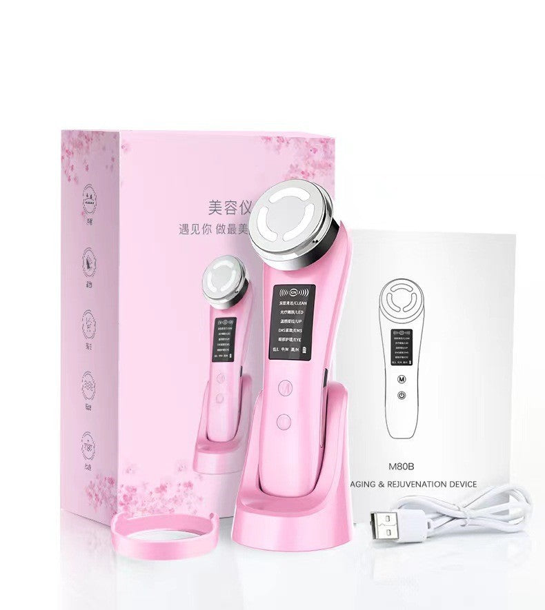 Household Color Light Beauty Instrument Micro-current Facial Massage Cleaning